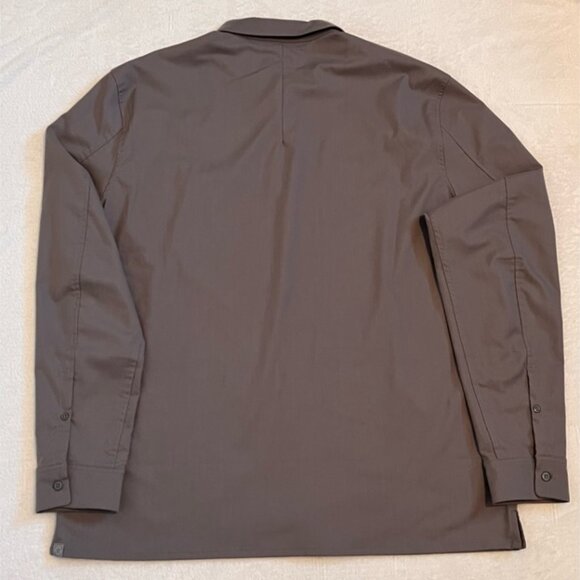 Lululemon Commission Long Sleeve Button Up Shirt Mens XXL Asphalt Grey - Picture 8 of 13